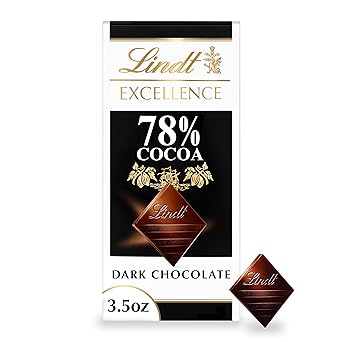 Lindt EXCELLENCE 78% Cocoa Dark Chocolate Bar, Dark Chocolate Candy, 3.5 oz. 1 Pack