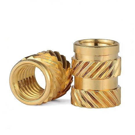 150pcs M3 Threaded Insert,M3 x D4 x L5 for 3D Printing Components,Brass Nuts Knurled Twill Thread Nut Inserts
