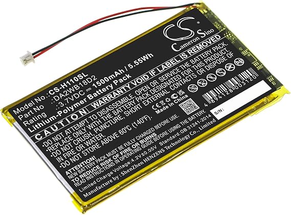 iRiver Replacement Battery for H120 H140 H340 MP3 Playmer H110 H320 Compatible with DA2WB18D2(1500mAh)