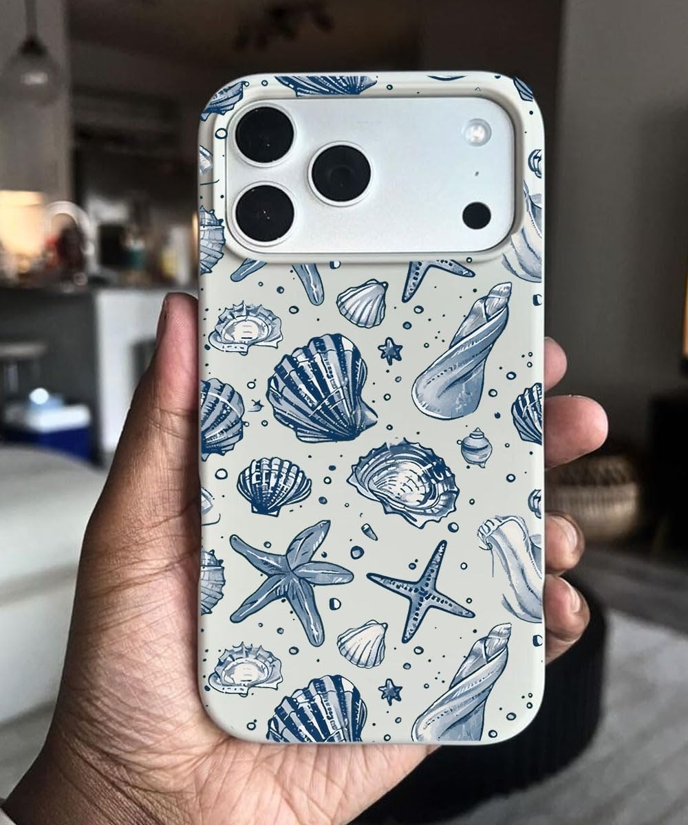 iPhone 17 Pro İçin Marine Cover Desenli Silikon Kılıf | Yüksek Kalite UV Baskı & İçi Kadife Lansman Kapak Beyaz