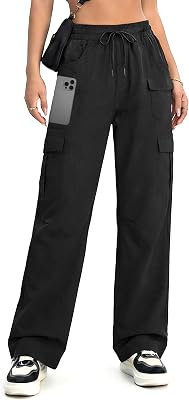KPSUN Womens Cargo Pants Lightweight Quick Dry Casual Travel Pant Streetwear for Work Hiking Outdoor with 8 Pockets