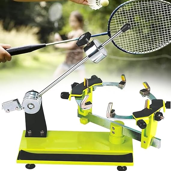 Badminton Racquet Stringing Machine,Tennis Racquet Stringing Machine, 6-point Mounting System, Tabletop Racket String Machine, Adjustable V-brackets, for Tenni