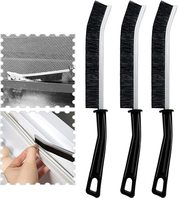 Gap Cleaning Brush, 3PCS Hard Bristle Crevice Cleaning Brush, Multi-Functional Gap Brush Suitable for Cleaning Kitchen Surfaces, Windows Groove, Tiles and Faucets