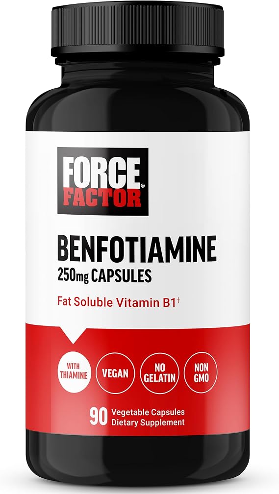 Force Factor Benfotiamine Plus Thiamine Supplement