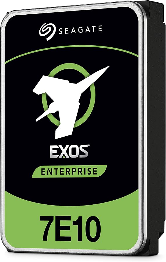 Seagate Exos 7E10 4TB Internal Hard Drive HDD - 3.5 Inch 4Kn SAS 12GB/s, 7.200 RPM, 256MB Cache and 2M MTBF for Enterprise, Data Centre (ST4000NM005B)