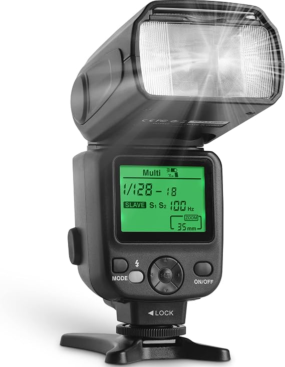 Altura Photo Camera Flash with LCD Display, Universal Speedlite for DSLR | Standard Hot Shoe for Canon, Sony, Nikon, Panasonic & Mirrorless