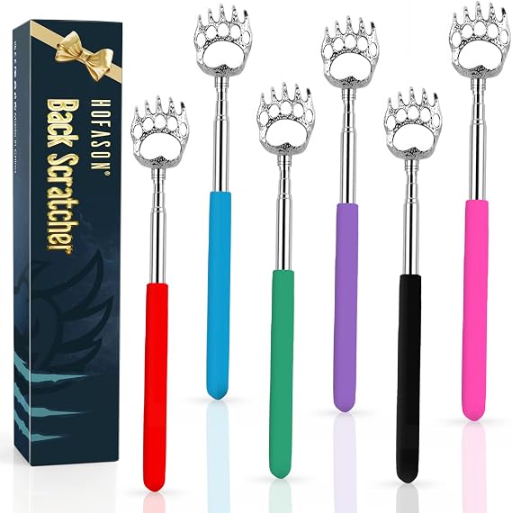 HOFASON 6 Pack Back Scratcher, Stocking Stuffers for Men Women Adults