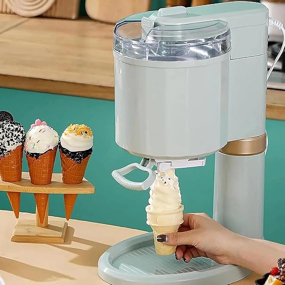 Ice Cream Maker Automatic Mini Soft Serve Machine for Home, DIY Fruit Creami Dessert Maker, Compact Icecream Appliance