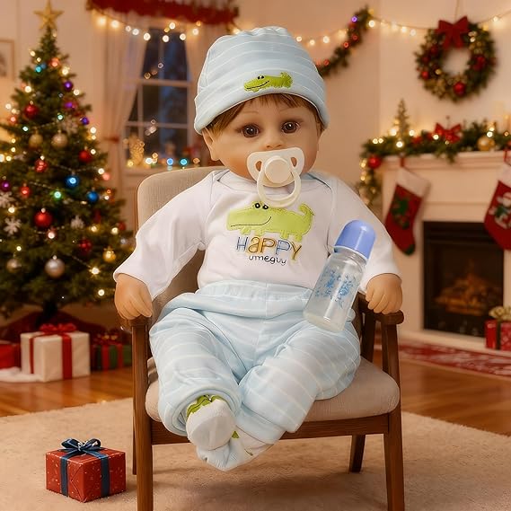 16 Inch Realistic Reborn Baby Boy Doll Lifelike Silicone Vinyl