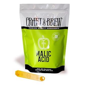 Craft A Brew - Malic Acid - Food Grade - For At Home Brewing, Winemaking, Baking & Flavoring - For Hard Ciders, Apple & Fruit Wines - Balances Acidity/Flavors & Adds Tartness - 1 lb Bag