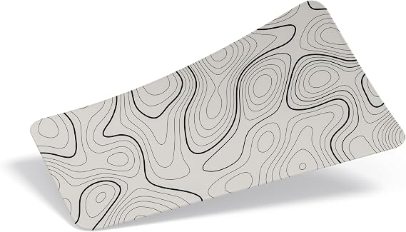 Minesk 90X40 CM XXL Gaming Mouse Pad [High Density Hybrid Kumaş] [Kaymaz Taban] [Yüksek Çözünürlüklü Baskı] Fare Altlığı Oyuncu Mousepad (Açık Gri İzohips, 90x40)