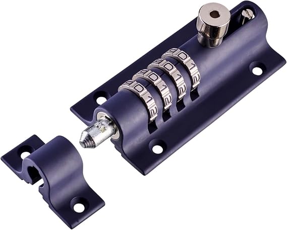 Squire Locks COMBI 2 Recordable SnapLok Rustproof Combination Locking Bolt, Bleu