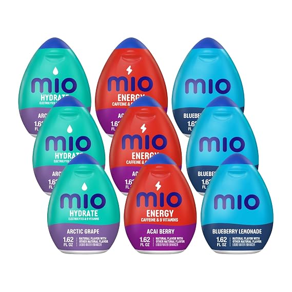 Mio Variety Pack - 3 Artic Grape, 3 Acai Berry Storm, 3 Blueberry Lemonade, 9 CT (Variety Pack)