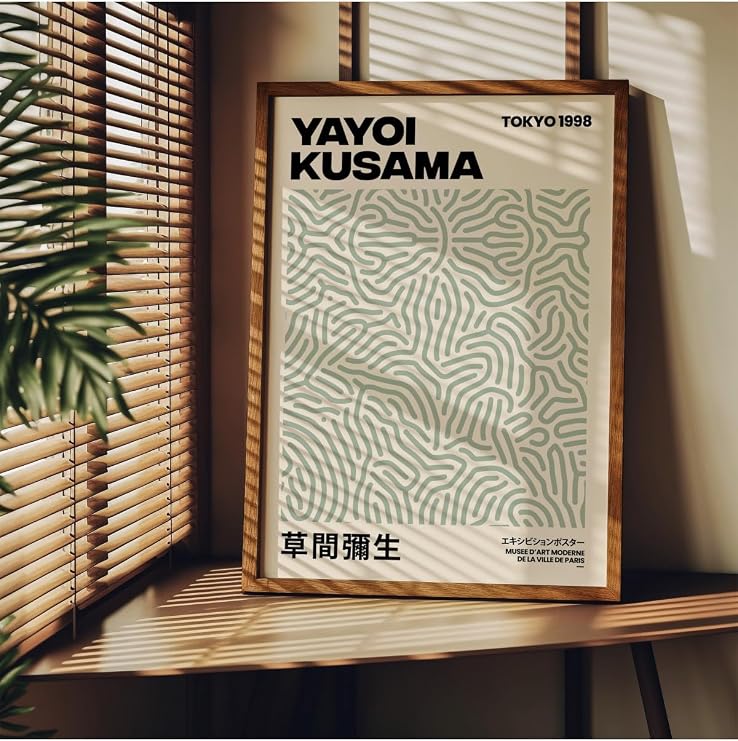 Fark Tanıtım Yayoi Kusama Çerçevesiz Poster, Modern Dekoratif Çerçevesiz Poster, Tablo, YayoiKusama-8, 40 x 50