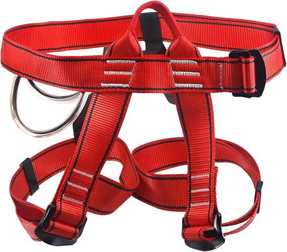NewDoar UIAA & CE Certified Climbing Harness, Mountaineering Rock Climbing Harness, Half Body Harness, Waist Hip Protection Adjustable Safety Belt for Rappelling Fire Rescuing Tree Climbing Arborist