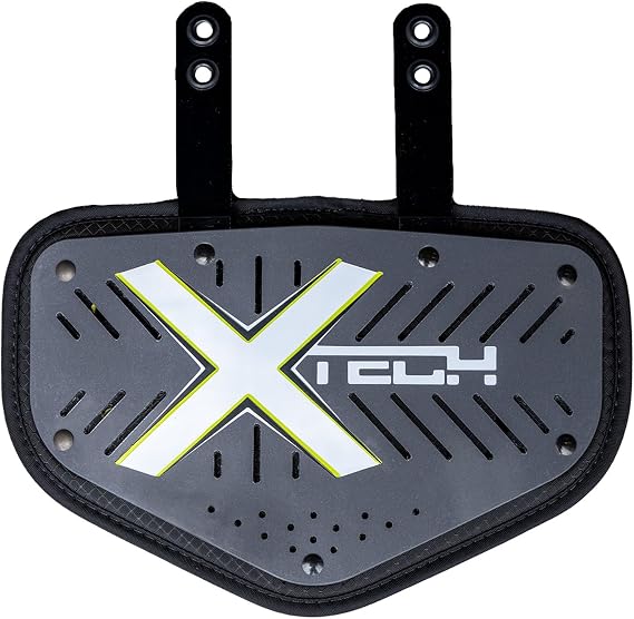 XTECH Vented 5-Sided Football Backplate - Universal Adjustable Back Plates for Adult Mens and High School Players for Football Shoulder Pads - Protective Gear and Accessories