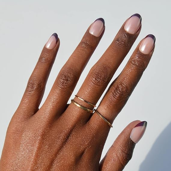 Glamnetic Press On Nails - Short Oval, Glazed Fake Nails 30 Pc Full Kit