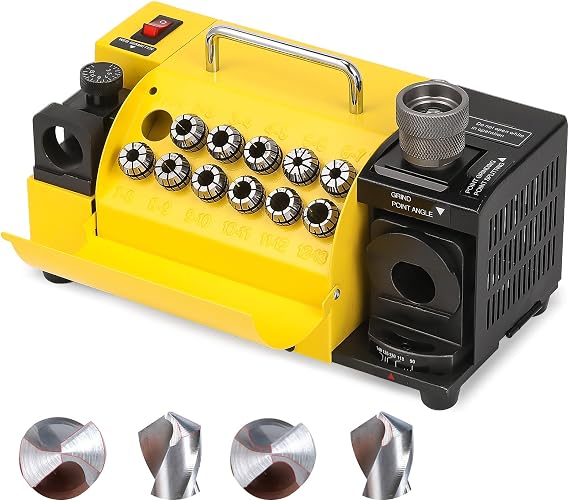 Huanyu Instrument MR-13B High-precision Drill Bit Grinder Portable Drill Bit Sharpener Re-sharpener Angle Grinding Machine, Grinding Range: 3-13 (220V, SDC (for Carbide))