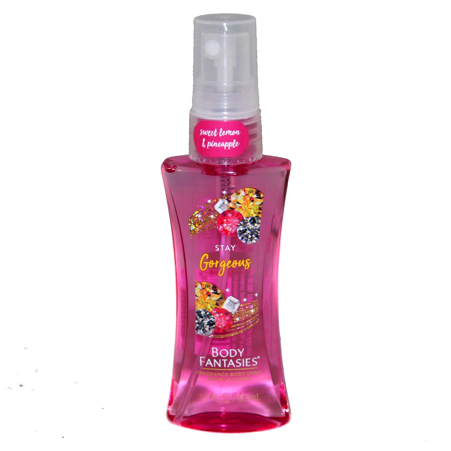 Body Fantasies 1 Bottle Body Spray - Stay Gorgeous Scent - Sweet Lemon & Pineapple - Travel Size - 1.7 fl oz