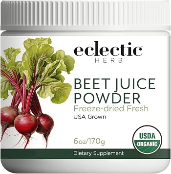 Eclectic Herb - Organic Beet Juice Powder | Stamina & Endurance | Cardiovascular Health, Circulation & Blood Pressure Support | Natural, Vegan, Non-GMO 6 oz | 170 g