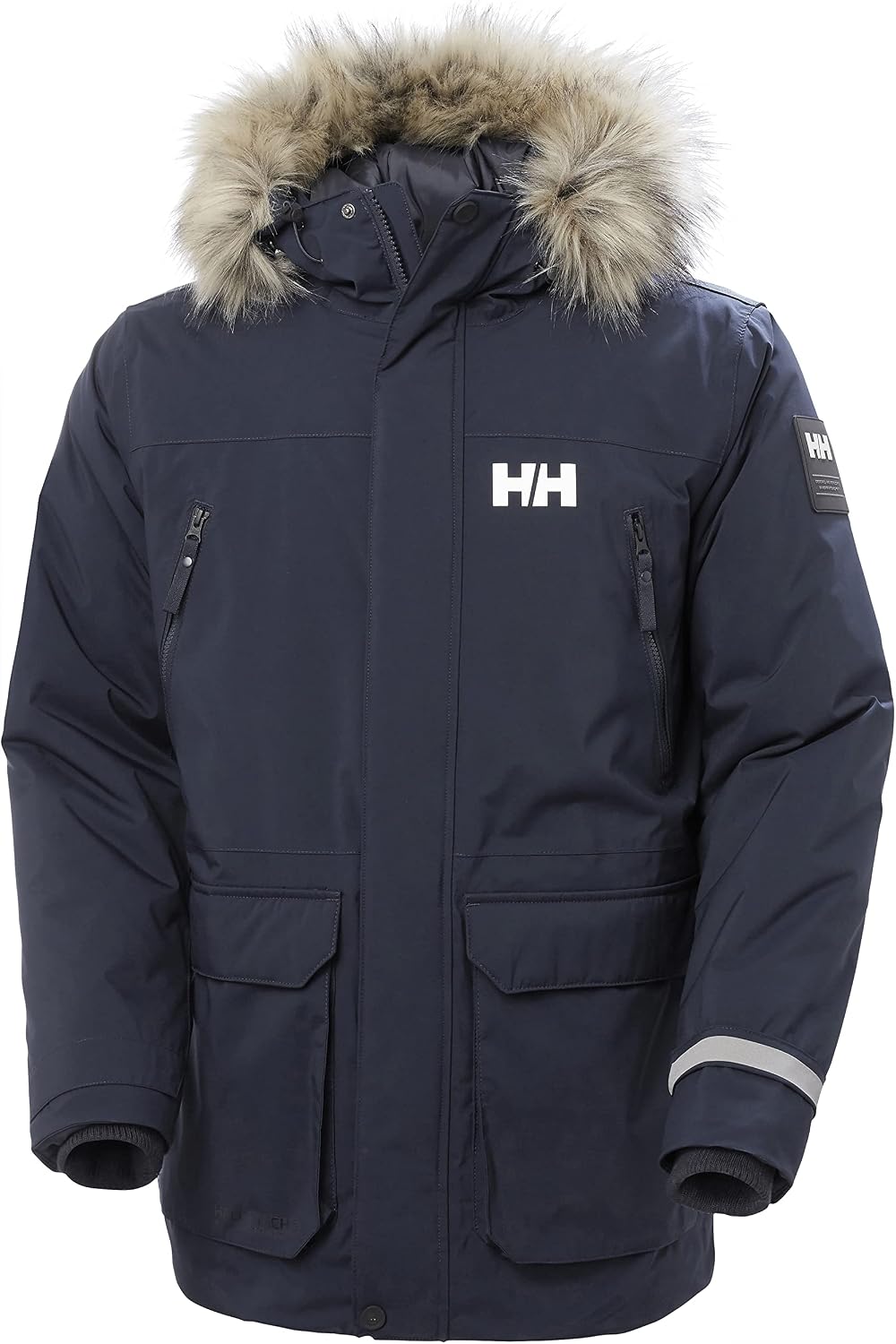 Helly Hansen Men's Reine Parka – Waterproof Insulated Parka with Adjustable Hood and Reflective Details