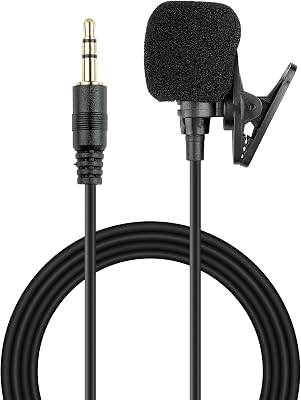 Lavalier Lapel Microphone, Compatible with Rode Wireless GO II 2, Omnidirectional Condenser Wired Clip On Lav Mics,Compatible Recorder Voice Recorder
