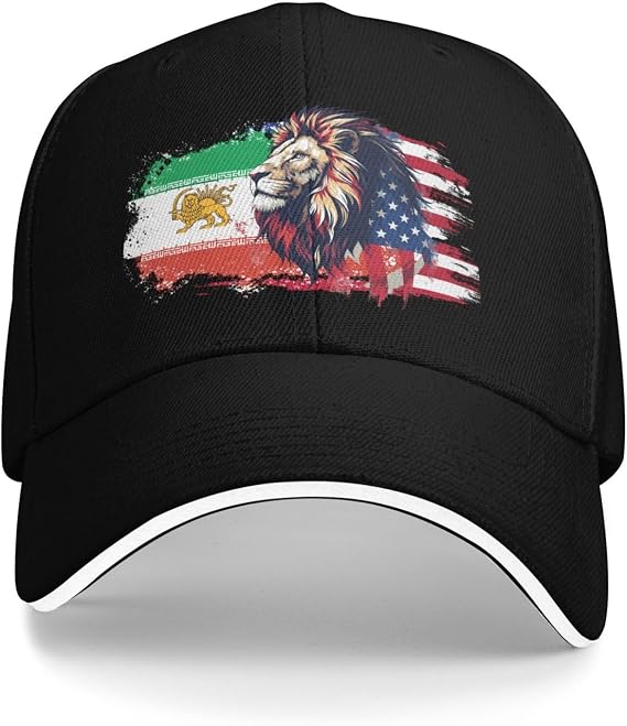 Iran Revolution 2026 Hat hat Free Iran 2026 Iranian Flag with Lion Baseball Cap for Men Women Black