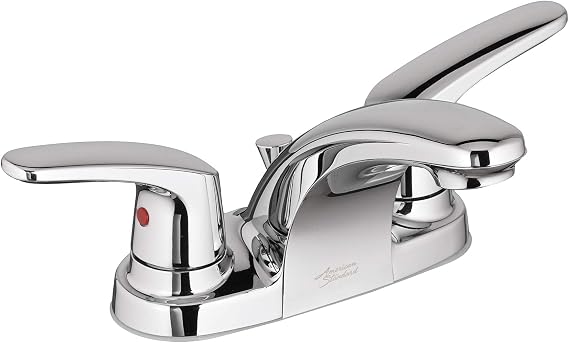 American Standard 7075200.002 Colony Pro İki Saplı Centerset Banyo Bataryası, 1.2 GPM, Parlak Krom