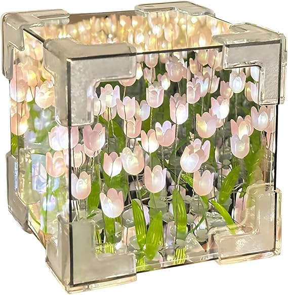 3.9 In Night Light, Infinity Mirror Lamp, Handmade Magic Cube, Usb Powered, S, Decorative Room Decor, 10 Cm