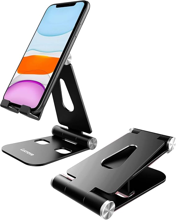 Cell Phone Stand, Updated Adjustable Desktop Phone Holder Cradle