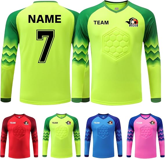 LAIFU Custom Goalkeeper Shirts Personalised Adult Youth Goalkeeper Shirts with Name, Number and Team Logo