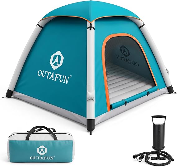 Inflatable Tent with Air Mattress, Easy Setup Blow Up Tent