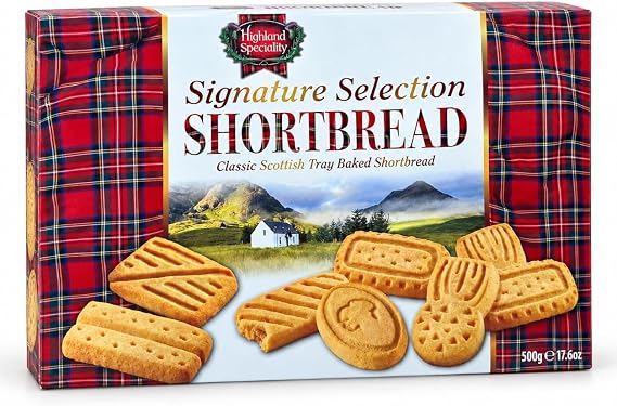 Highland Speciality Signature Shortbread Selection 500g – Luxury Scottish Shortbread Biscuit Gift