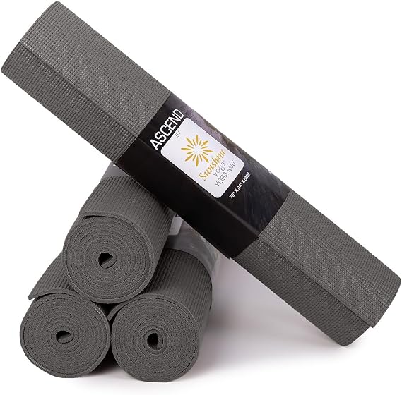Ascend 6mm Thick Yoga Mat, 4 Pack, 72x24in