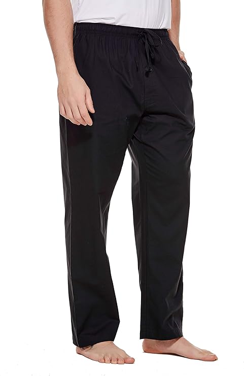 CYZ Men's 100% Cotton Woven Poplin Pajama Lounge Sleep Pant