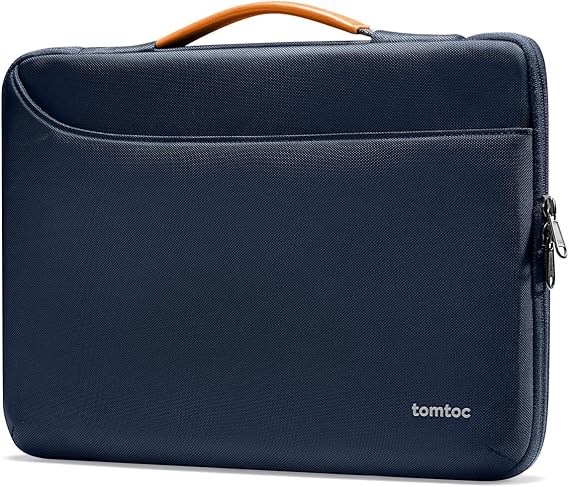 Tomtoc Defender 16" Laptop Çantası – 360° Darbe Koruma, Suya Dayanıklı, Ultra İnce Taşınabilir Kılıf, MacBook Pro/Air ve 16" Notebook Uyumlu, Lacivert A22F3B5