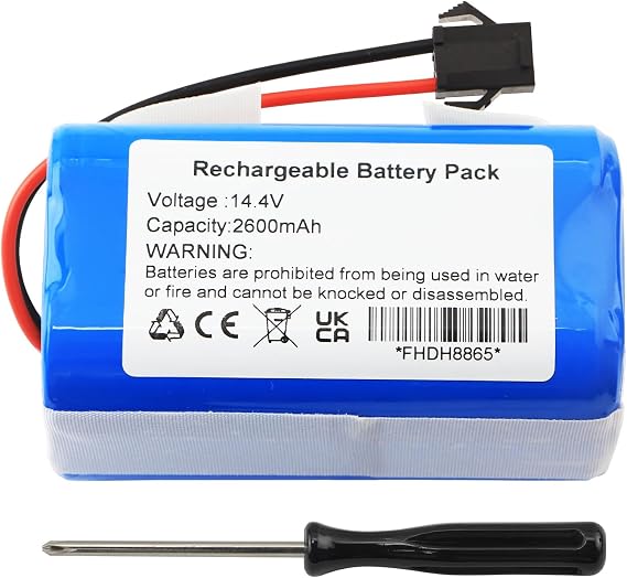 H18650CH-4S1P Battery Replacement for Honiture G20, G20 Pro Robot Vacuum | for Deenkee DK600 MAX DK700,Ionvac SmartClean V4 2000, Goovi D382 D380 F007C,iMartine D900C C800,Ultenic D5 D5S,Tesla 106936