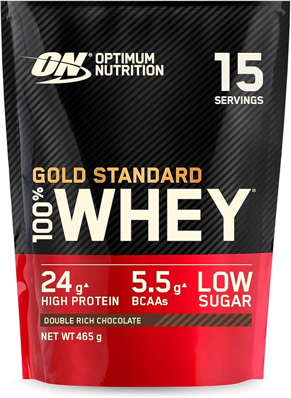 Optimum Nutrition Gold Standard 100% Whey Protein Powder, 465 g
