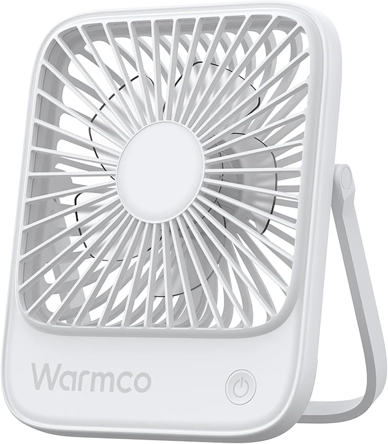 Warmco D1 Masaüstü Vantilatör USB ve Type-C Bağlantılı Taşınabilir Ultra İnce Soğutucu Fan (Beyaz)