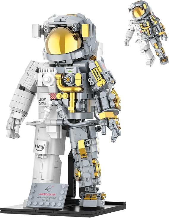 Building Block Sets, Space Astronaut Building Set 1008 Pcs for Adult Teenager Aged 14+, Spaceman Model Building Kit Toys for Gift, Home or Office Decor