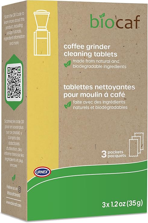 Urnex Full Circle Coffee Grinder Cleaning Tablets - 3 Single Use Packets - Coffee Grinder Cleaner Removes Coffee Residue and Oils | 3 Single Use Packets, Oils