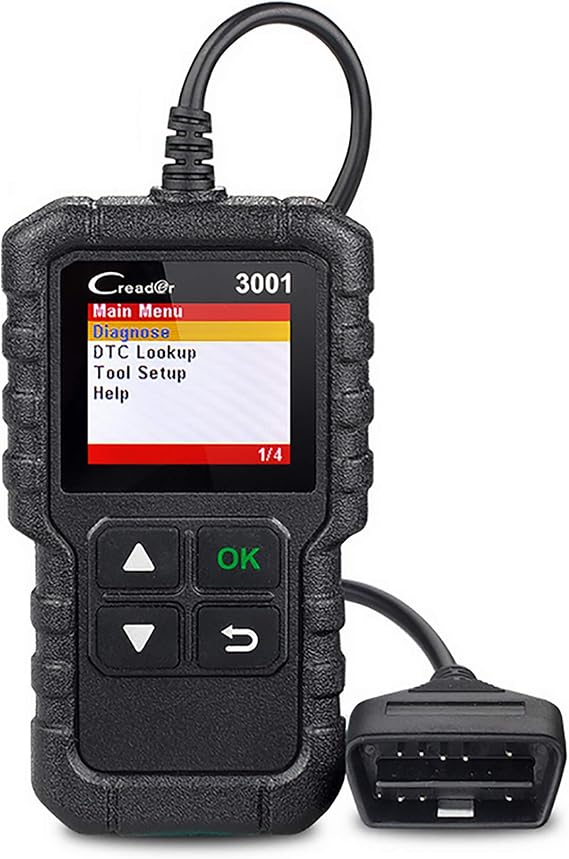 OBD2 Fault Diagnostic Scan Tool Clear I/M Code Reader Codes Multilingual Support Black