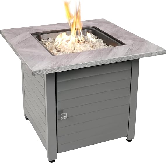 Endless Summer, The Francesca, 30" Square Outdoor Propane Fire Pit Table