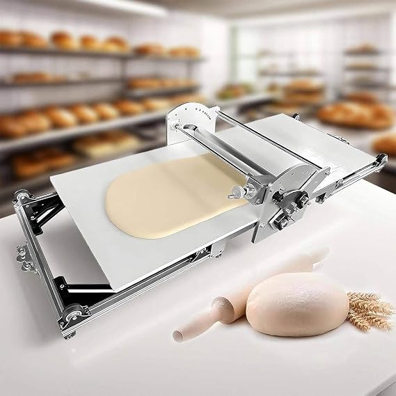 Dough Roller Machine, Electric Foldable Dough Sheeter, Stainless Steel Pastry Sheeter for Home and Commercial Use