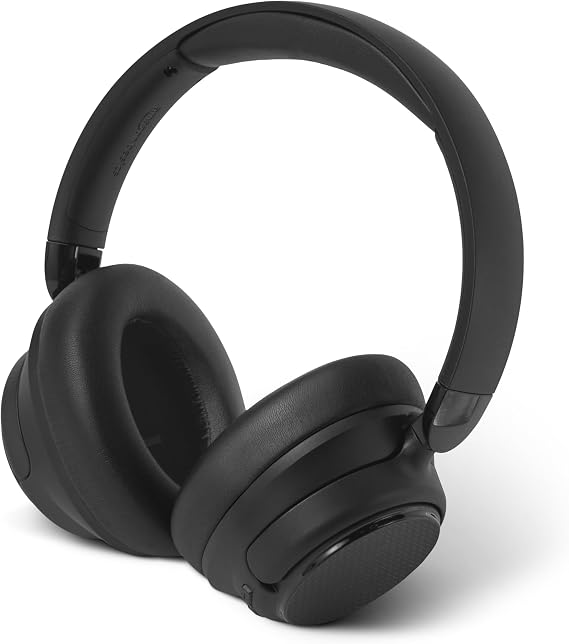 Amazon Basics Wireless Bluetooth 5.3 Over-Ear Headphones with Hybrid Active Noise Cancelling, 35h playtime with ANC on, 45h with ANC off, 3 Music modes, Black