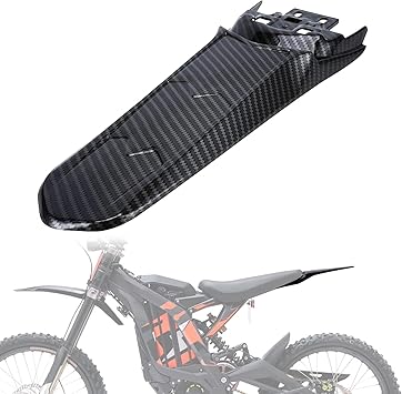 Rear Fender Extended for Surron LBX, Electric Dirt Bike Mudguard for Sur Ron Light Bee X X260 X160 Imitation Carbon Fiber