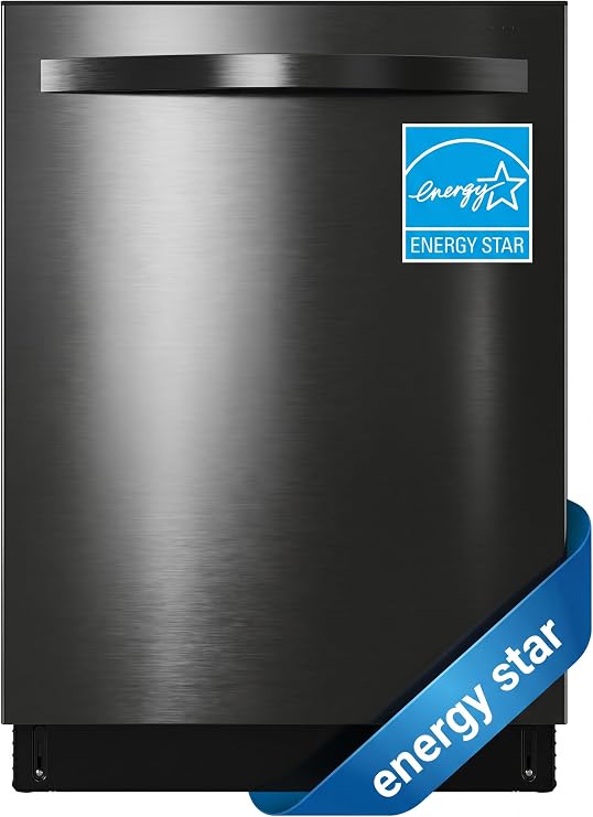 24" Built-in Dishwasher, Stainless Steel Dishwasher Machine with Adjustable Racks, 1416 Place Settings Large Capacity Dish Washer, 8 Wash Programs, Energy Star Certified, Black