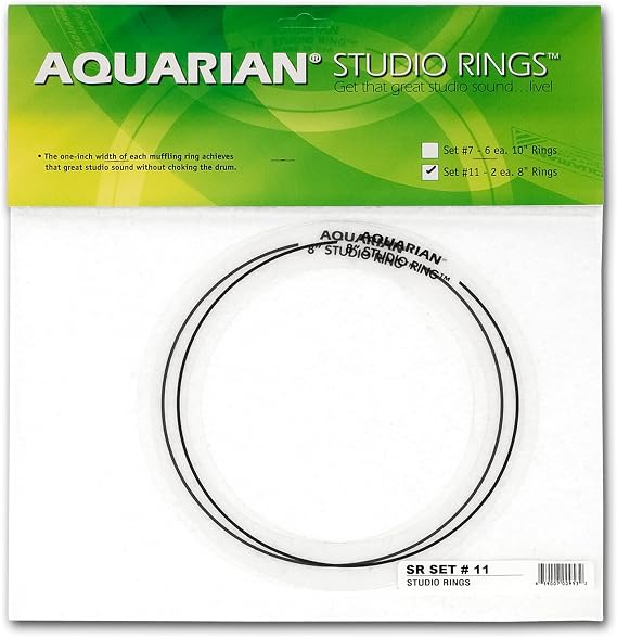 Aquarian Drumheads SR SET#11 Studio Rings two 8-inch
