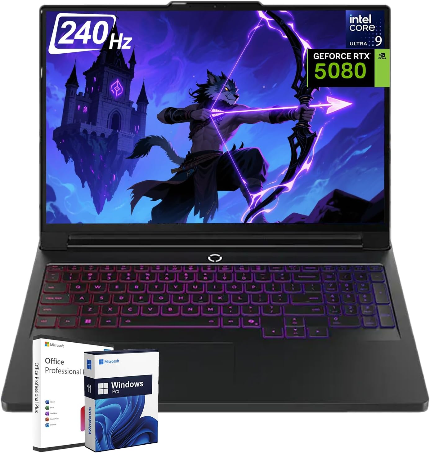 Lenovo Legion Pro 7i Gaming Laptop 5080, Intel Ultra 9 275HXUp to 5.4 GHz, NVIDIA RTX 5080 16GB GDDR7, 16 2560x1600 240Hz OLED Display, WiFi 7, 64 GB DDR5 & 4 TB SSD, Win11 Pro, Office Lifetime