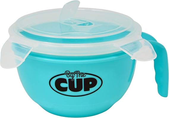 By The Cup Microwave Bowl with Handle, Locking Lid & Steam Vent
